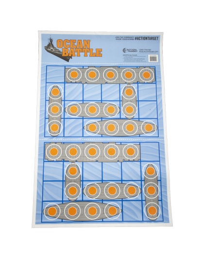 Action Target Ocean Battle Target, Multi Color, 23"x35", 100 Per Box