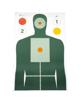 Action Target MN Center for Criminal Justice Advanced Skill Builder Target, Multi Color, 23"x35", 100 Per Box