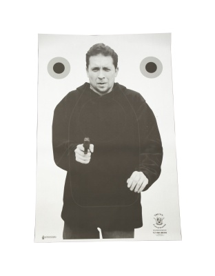 Action Target Tridents Concepts Tactical Target (Version 6), Training Target, Black and White, 23" x 35", 100 Per Box