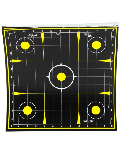 Allen Company EZ AIM Adhesive, Sight Grid, 12.5", 30 Pack, Black/Chartreuse