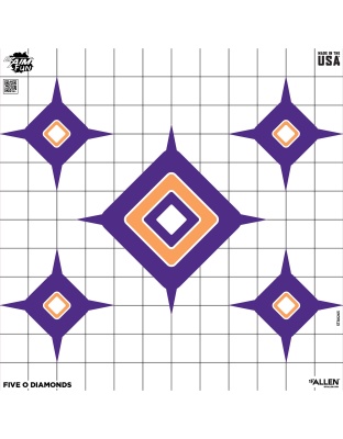 Allen Company Dialing in More Fun EZ Aim, Paper Target, 9 Pack, 12"x12", Assorted Colors