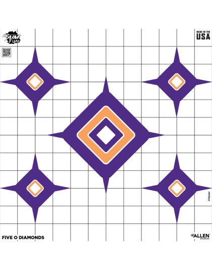 Allen Company Dialing in More Fun EZ Aim, Paper Target, 9 Pack, 12"x12", Assorted Colors