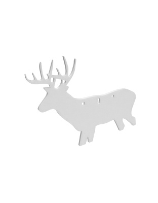 Birchwood Casey AR500 Gong, Deer Silhouette Target, 3/8", 3-Hole, White