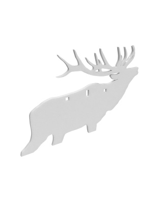 Birchwood Casey AR500 Gong, Elk Silhouette Target, 3/8", 3-Hole, White