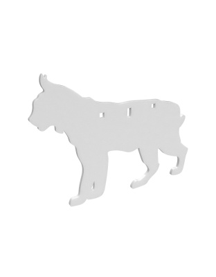 Birchwood Casey AR500 Gong, Bobcat Silhouette Target, 3/8", 1-Hole, White