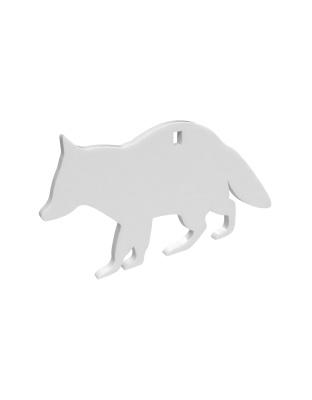 Birchwood Casey AR500 Gong, Racoon Silhouette Target, 3/8", 1-Hole, White