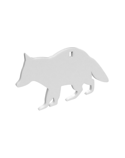 Birchwood Casey AR500 Gong, Racoon Silhouette Target, 3/8", 1-Hole, White