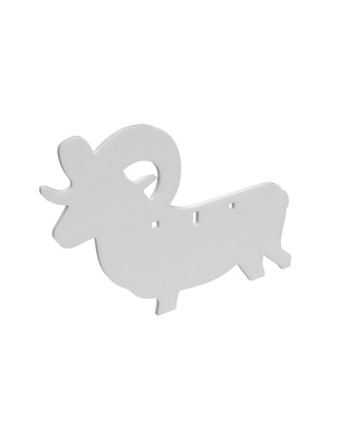 Birchwood Casey AR500 Gong, Ram Silhouette Target, 3/8", 3-Hole, White