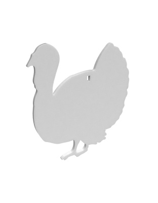 Birchwood Casey AR500 Gong, Turkey Silhouette Target, 3/8", 1-Hole, White