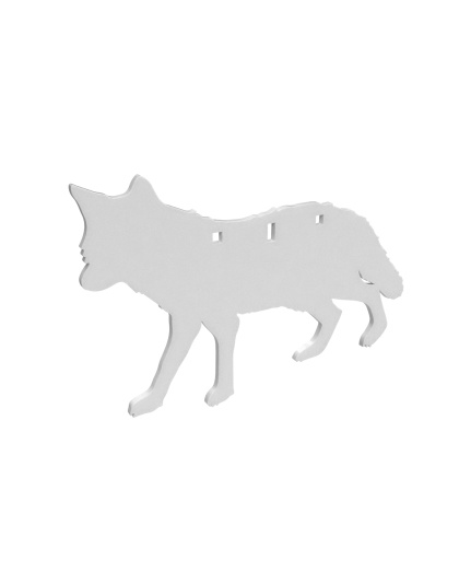 Birchwood Casey AR500 Gong, Coyote Silhouette Target, 3/8", 3-Hole, White