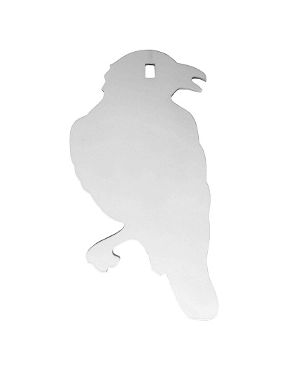 Birchwood Casey AR500 Gong, Crow Silhouette Target, 3/8", 1-Hole, White