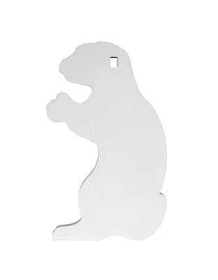 Birchwood Casey AR500 Gong, Gopher Silhouette Target, 3/8", 1-Hole, White