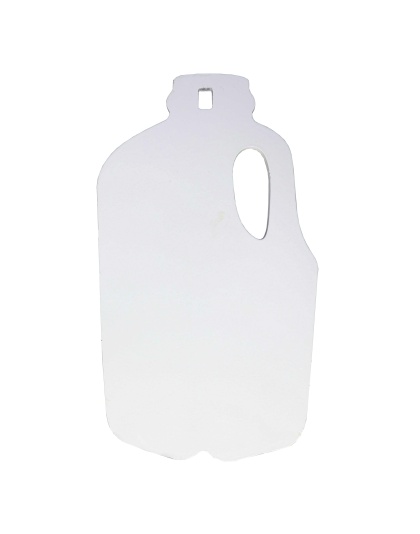 Birchwood Casey AR500 Gong, Milk Jug Silhouette Target, 3/8", 1-Hole, White