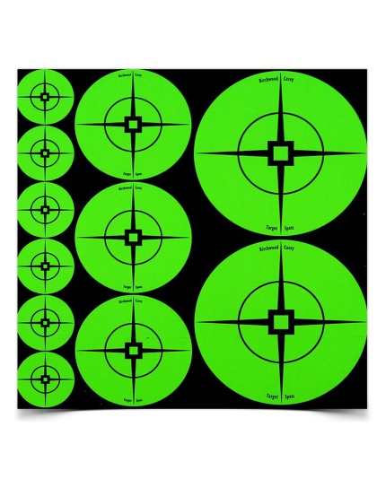 Birchwood Casey Target Spots Assortment, Green, 60-1" Targets, 30-2" Targets, 10-3" Targets