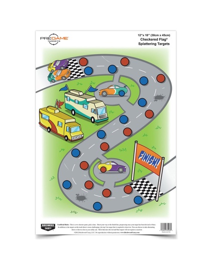 Birchwood Casey Pregame Target, Check Flag, 12x18, 8 Targets