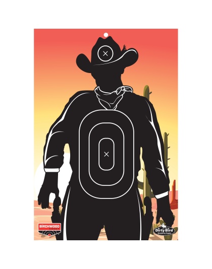 Birchwood Casey Dirty Bird, 12" x 18" Gunslinger Skyline Target, 6 Targets