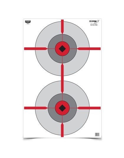 Birchwood Casey Eze-Scorer Target, Double Bull's-Eye, 23X35, 100 Targets