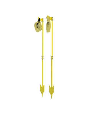 Caldwell AR500 Target Post, 70" Assembled Length, Black and Yellow