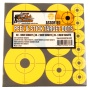 Pro-Shot Products Bullseye Target, Assorted 1"/2"/3" Bullseyes, 10 Sheets, Orange/Black