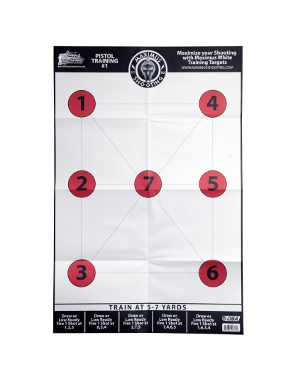 Pro-Shot Products Maximus White Pistol Training Target Set, 23"x35", 6 Pack, Multi Color