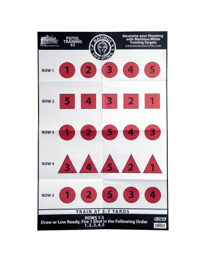 Pro-Shot Products Maximus White Pistol Training Target Set, 23"x35", 6 Pack, Multi Color