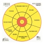 Pro-Shot Products Pistol Training Target, 12" Bullseye Circle, 6 Pack, Yellow/Black