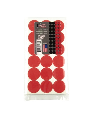 Pro-Shot Products Splatter Shot, 1" Repair Pasters, Adhesive Target,, 216 Roll, Black/Red