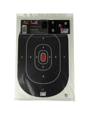 Pro-Shot Products Splatter Shot, Silhouette Insert, 12"x18", 8 Pack, Orange/Black