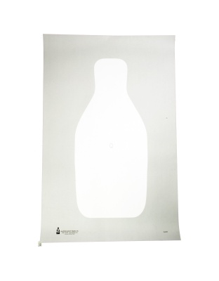 Action Target Standard FBI/DEA Q Target, Bright White, 22 1/2"x34 1/2", 100 Per Box