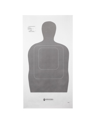 Action Target TQ-15 Standard Target, 25-Yard Silhouette In Gray, 24"x45", 100 Per Box