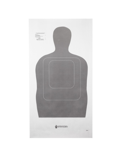 Action Target TQ-15 Standard Target, 25-Yard Silhouette In Gray, 24"x45", 100 Per Box