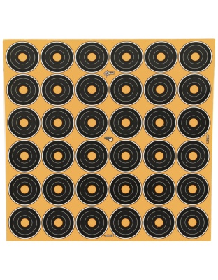 Allen Company EZ AIM Adhesive, Bullseye, 1", 12 Sheets