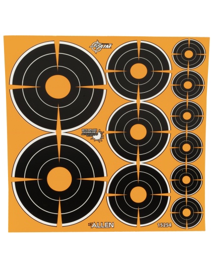 Allen Company EZ AIM Adhesive, Bullseye, Variety Pack, (72)1", (36)2", (24)3"