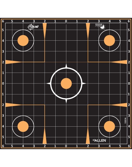 Allen Company EZ AIM Adhesive, Sight-In, 12x12", 5 Pack