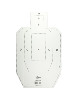 Allen Company EZ AIM Adhesive, Coroplast IPSC Silhouette, 18"x30", Single Pack, White