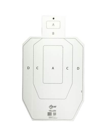 Allen Company EZ AIM Adhesive, Coroplast IPSC Silhouette, 18"x30", Single Pack, White