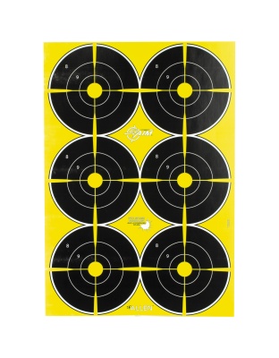 Allen Company EZ-AIM Non-Adhesive Splash 12" X 18", 6" Bullseye, 8 Pack