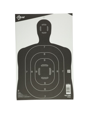 Allen Company EZ AIM Paper Silhouette, 12"x18" Square Bullseye, 25 Pack, Black/White