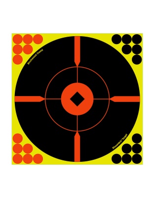 Birchwood Casey Shoot-N-C Target, Round, Crosshair Bullseye, 12",5 Targets
