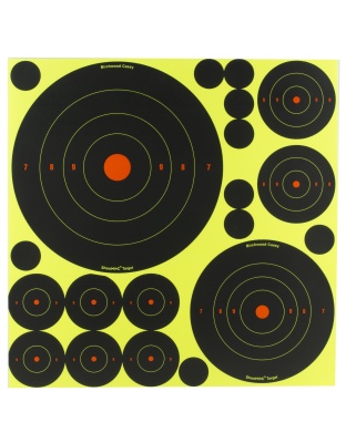 Birchwood Casey Shoot-N-C Target, Bullseye, 50-1", 30-2", 5-5.5",and 5-8" Targets