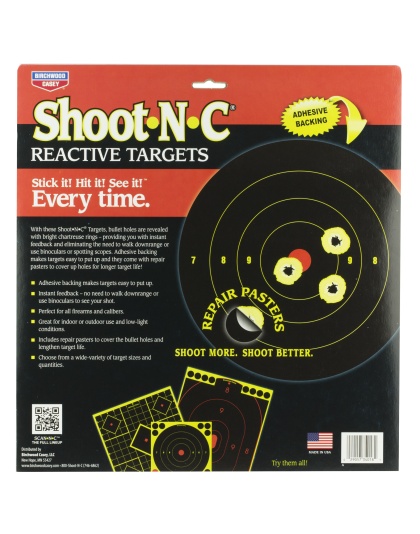 Birchwood Casey Shoot-N-C Target, Bullseye, 50-1", 30-2", 5-5.5",and 5-8" Targets
