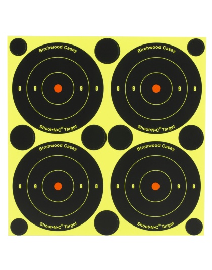 Birchwood Casey Shoot-N-C Target, Round Bullseye, 3", 48 Targets