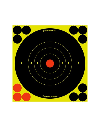 Birchwood Casey Shoot-N-C Target, Round Bullseye, 6", 12 Targets
