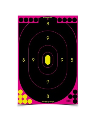 Birchwood Casey Shoot-N-C Target, Silhouette Pink, 12x18, 5 Targets, Pink