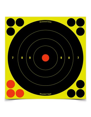 Birchwood Casey Shoot-N-C Target, Round Bullseye, 8", 30 Targets