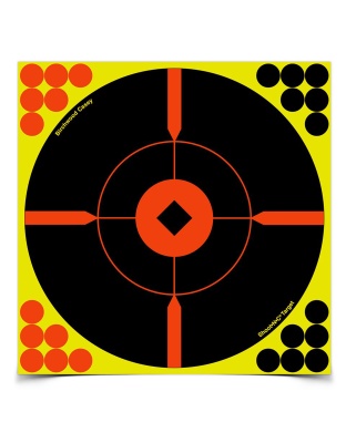 Birchwood Casey Shoot-N-C Target, Round, Crosshair Bullseye, 8", 6 Targets