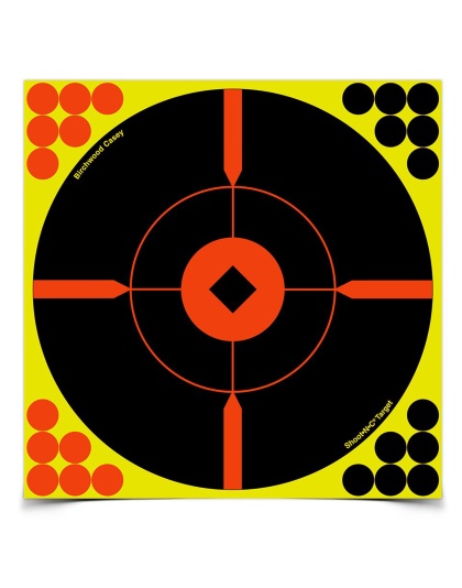 Birchwood Casey Shoot-N-C Target, Round, Crosshair Bullseye, 8", 6 Targets