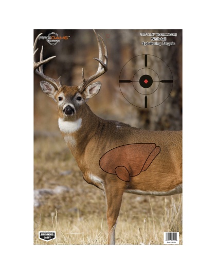 Birchwood Casey Pregame Target, Target With Visible Vitals, Deer,16.5x24, 3 Targets
