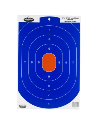 Birchwood Casey Dirty Bird 12" x 18" Blue/Orange Silhouette Target, 8 Targets
