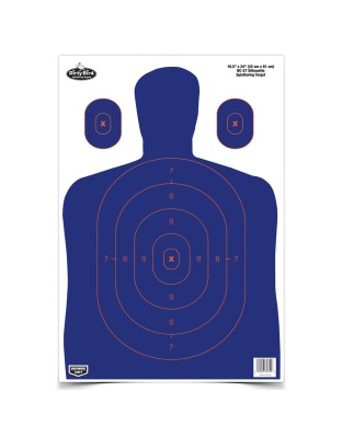 Birchwood Casey Dirty Bird 16.5" x 24" BC-27 Blue/Orange Silhouette Target, 3 Targets